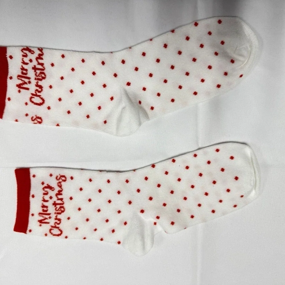 Women's Christmas-themed crew socks NEW in Bag.‎